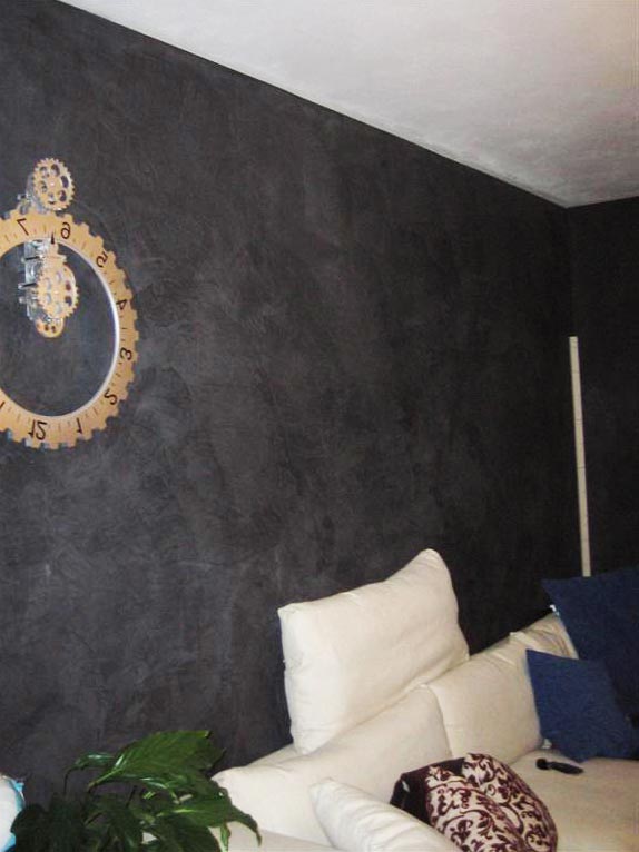 декоративная штукатурка стен в муарах -фото в интерьере
